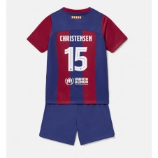 Barcelona Andreas Christensen #15 Hjemmedraktsett Barn 2023-24 Kortermet (+ korte bukser)